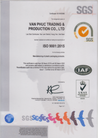ISO 9001-2015 quality management system certification